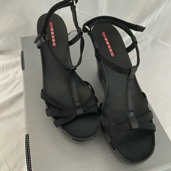 Prada Wedges WORN ONCE - Picture 2 of 5